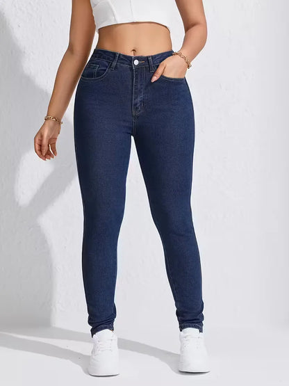 Skinny jeans with high waist