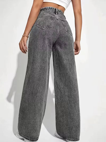 Wide leg trousers with high waist