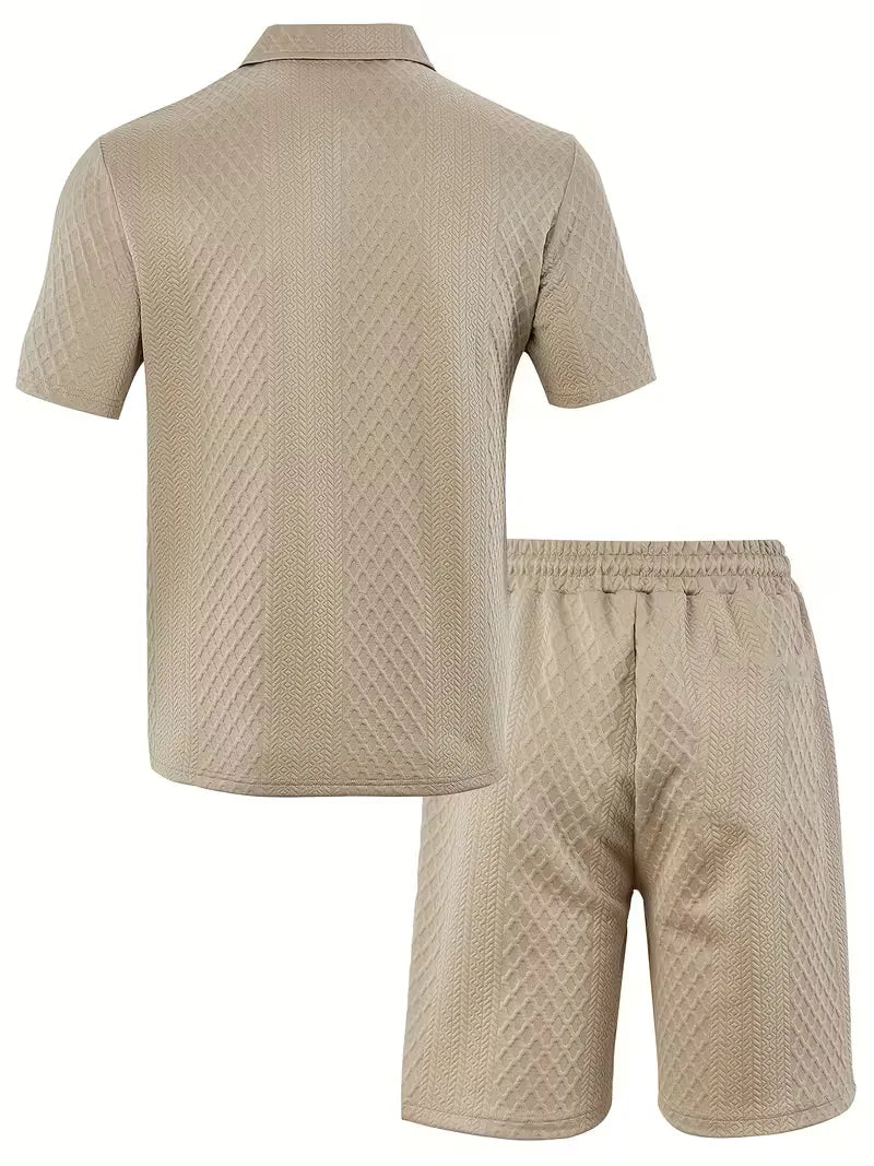 Summer Clothing Set with Polo and Shorts