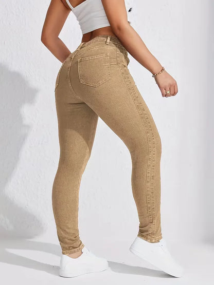 Skinny jeans with high waist