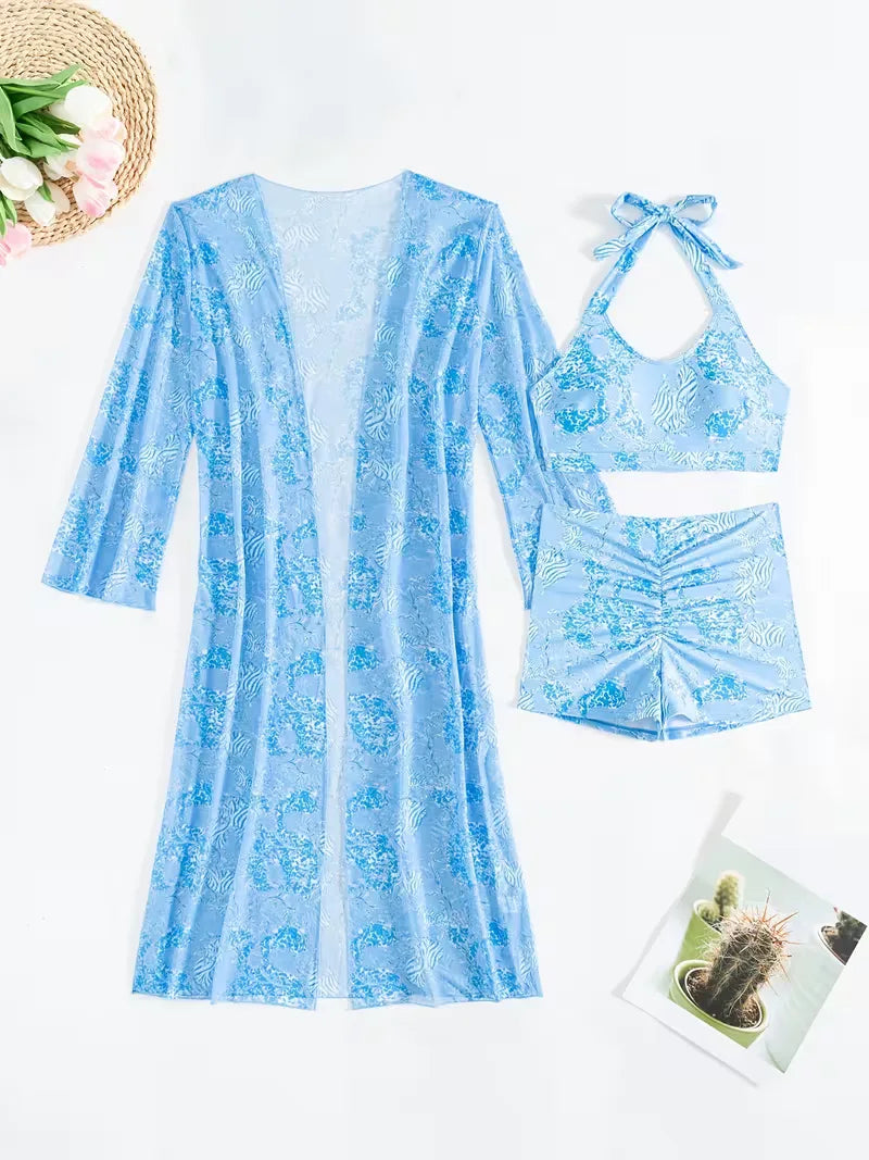 Cover-up with Halter Neck and Shorts