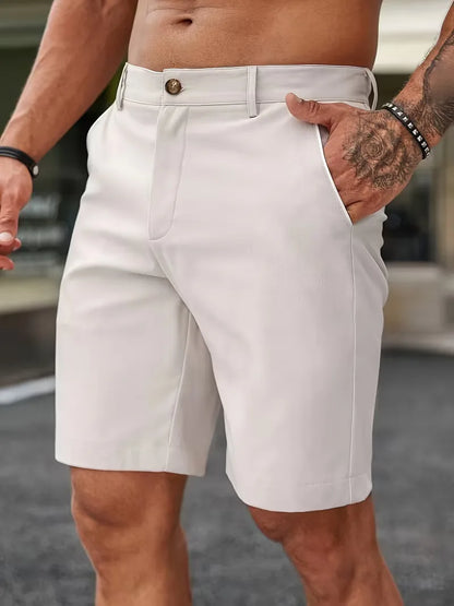 Shorts with Button and Pockets