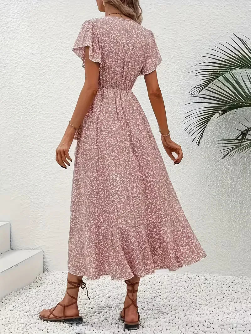 Wrap Dress with Flowers