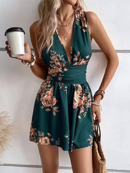 Floral Print Jumpsuit