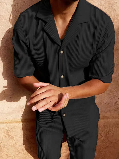 Summer Clothing Set with V-Neck