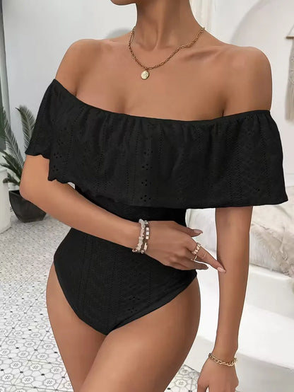 Off-Shoulder Ruffle Bodysuit