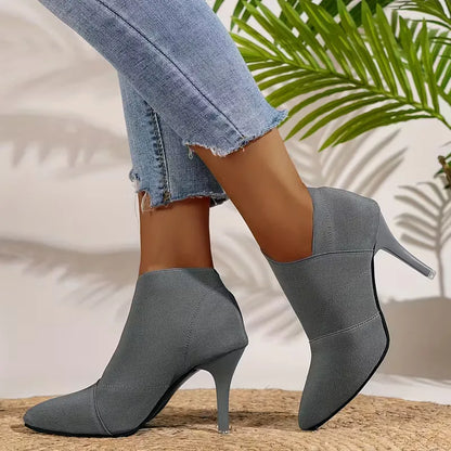 Stiletto ankle boots with high heels