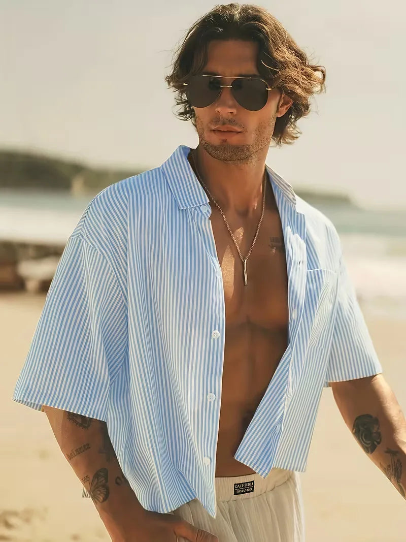 Short Sleeve Shirt with V-Neck