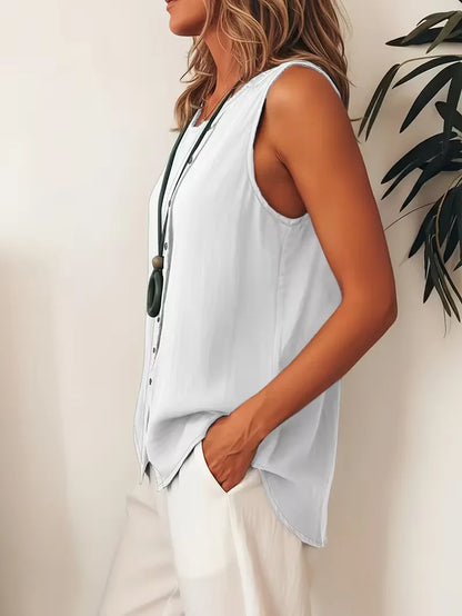 Bohemian ladies' blouse with buttons