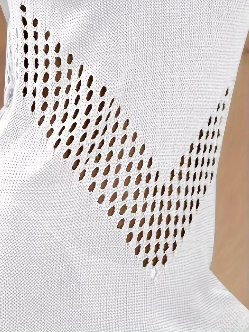 Beach cover-up with cut-out details
