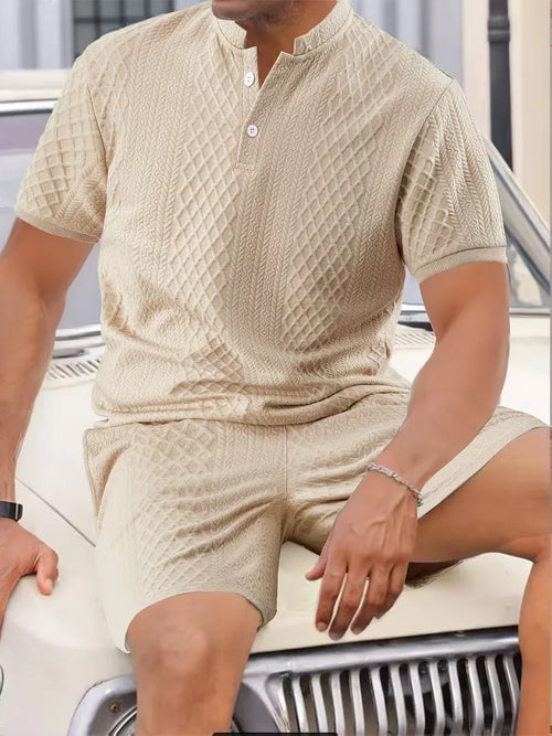 Summer Clothing Set with Jacquard Pattern