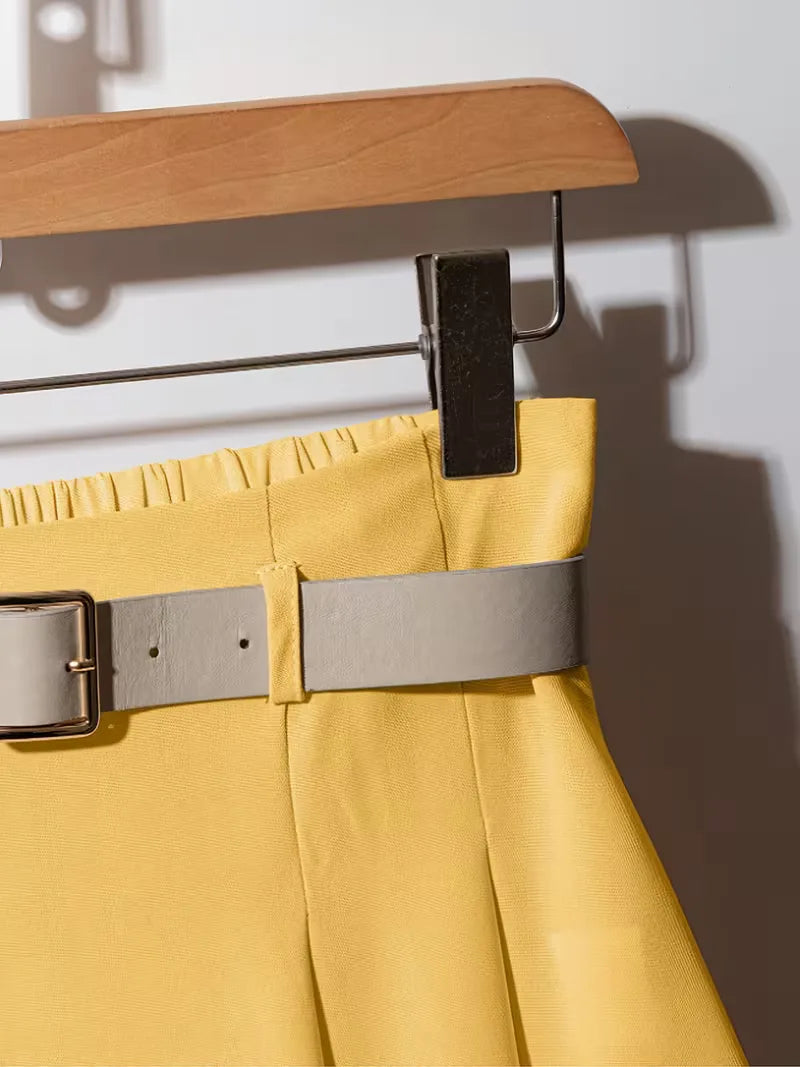 Pleated Skirt with High Waist