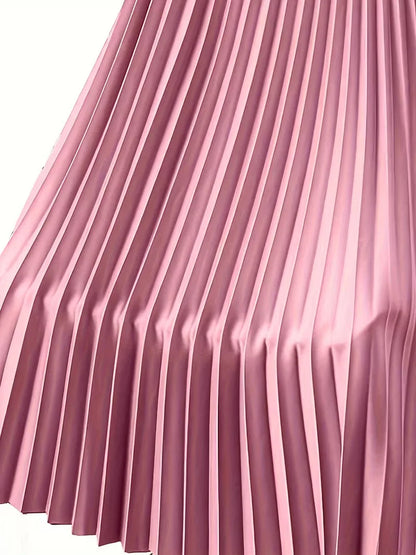 Pleated Skirt with High Waist