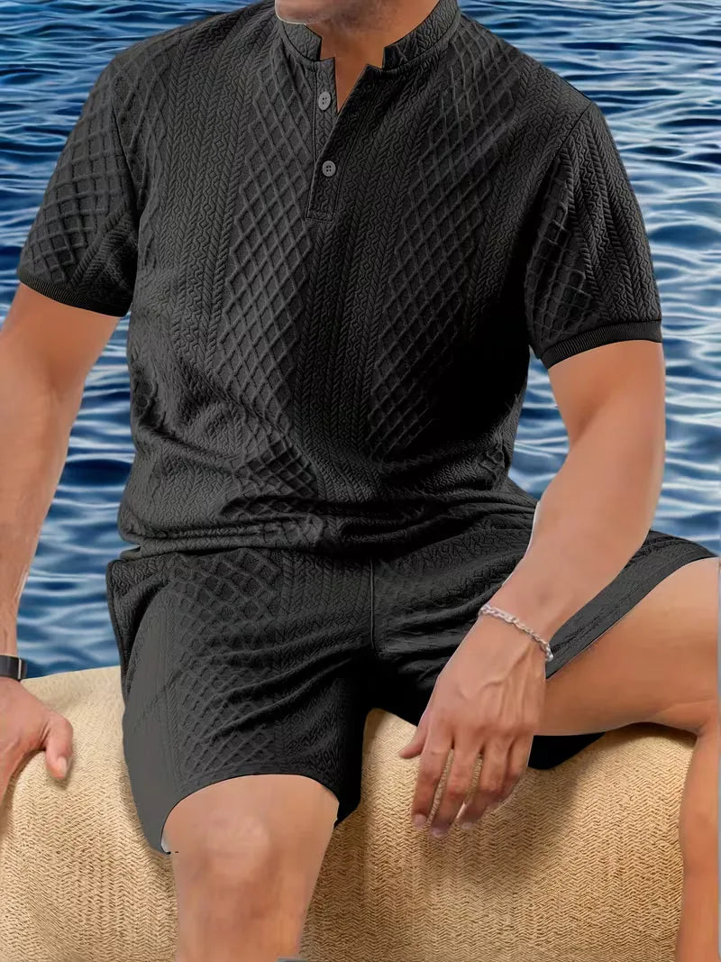 Summer Clothing Set with Jacquard Pattern