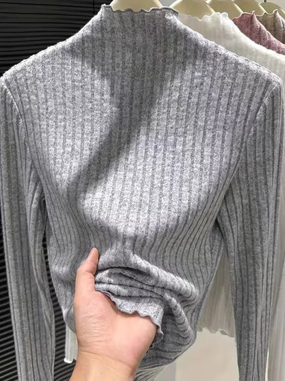 Long-sleeve with mock neckline