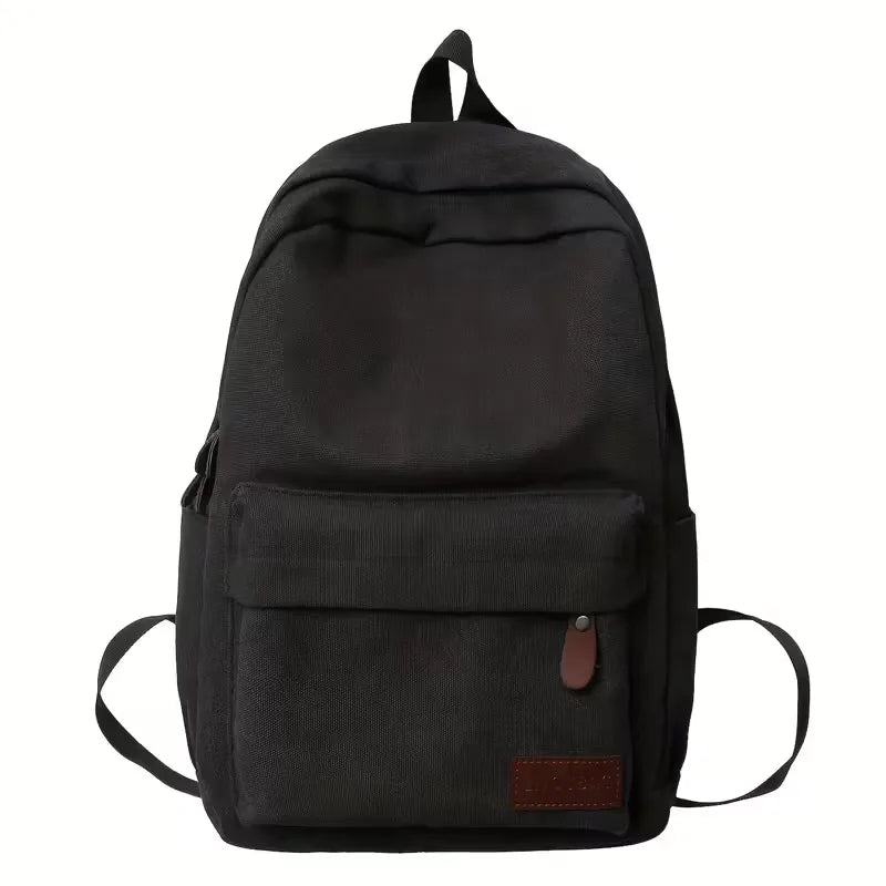 Canvas rucksack with front pocket