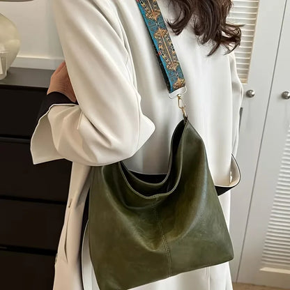 Shoulder Bag with Colourful Strap