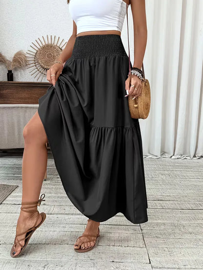 A-line Skirt with Smock Waistband