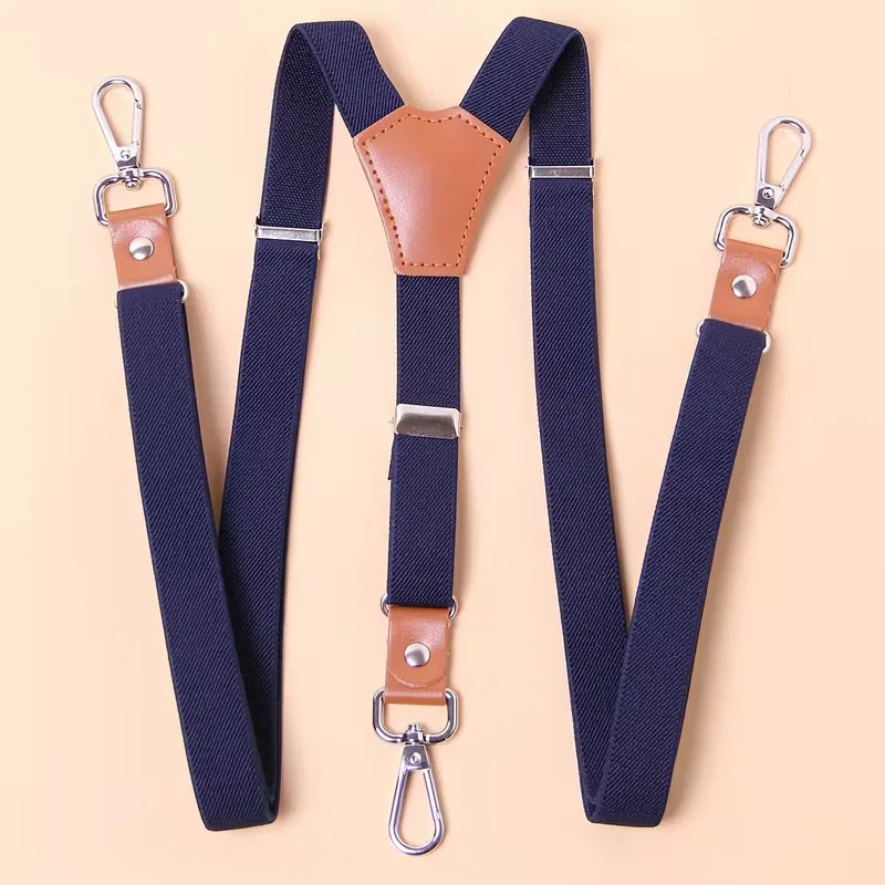 Braces with Leather Detail