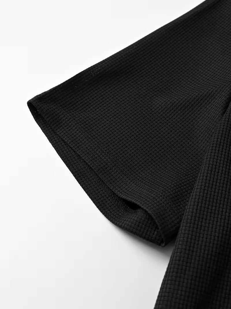 Casual men's suit with waffle texture