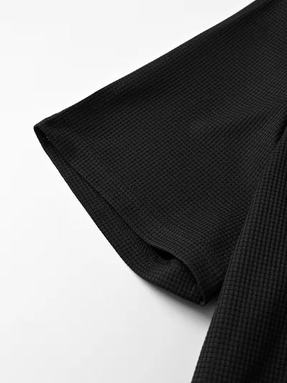 Casual men's suit with waffle texture