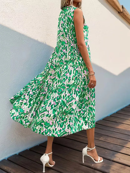 A-line dress with V-neck