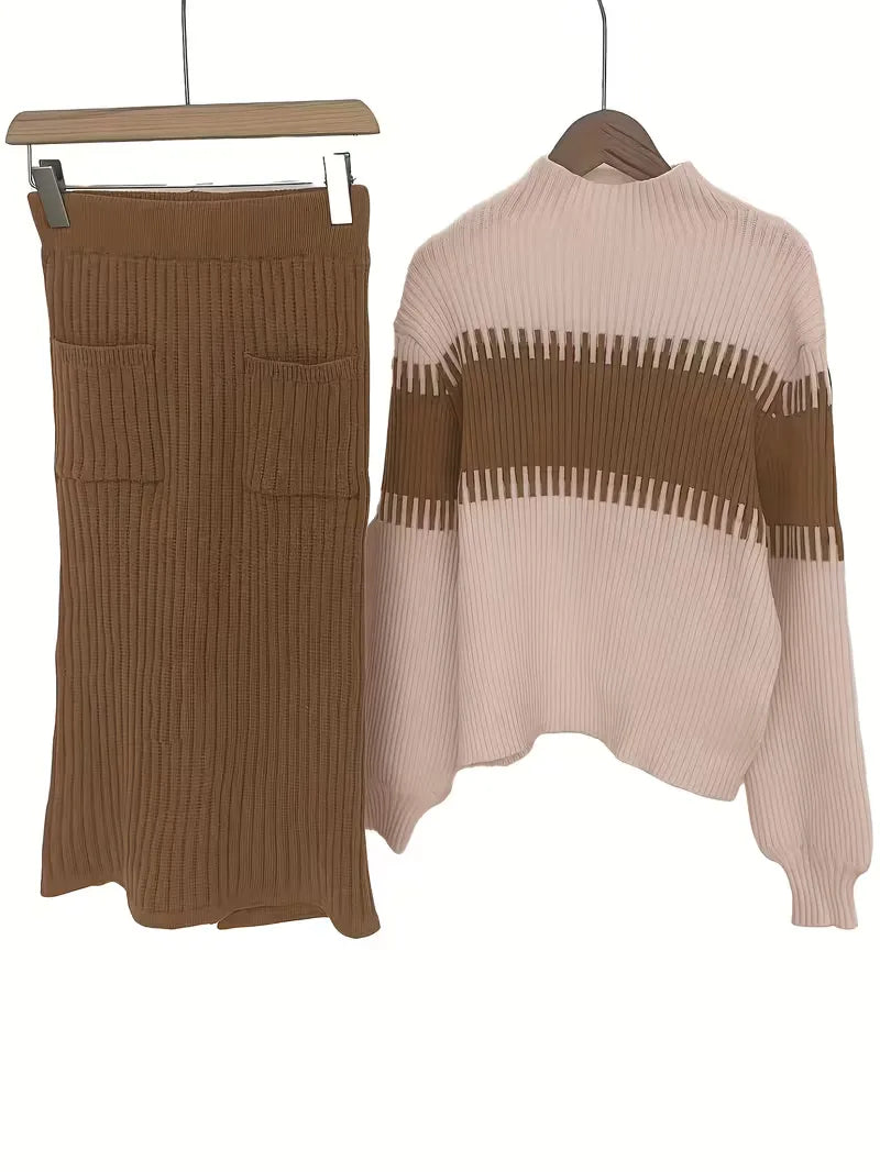 Two-Piece Set with Ribbed Texture