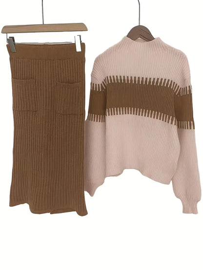 Two-Piece Set with Ribbed Texture