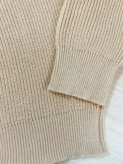 Zip-up jumper with ribbed texture