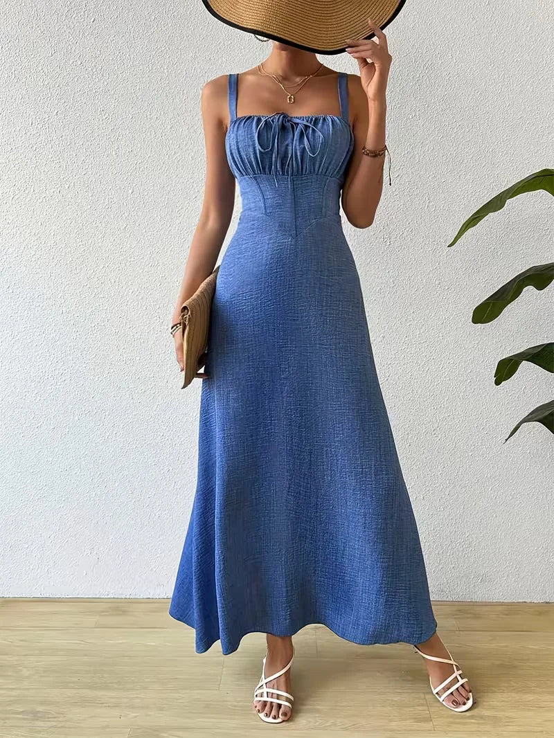 Wrap Dress with Spaghetti Straps