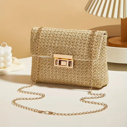 Shoulder Bag with Golden Chain