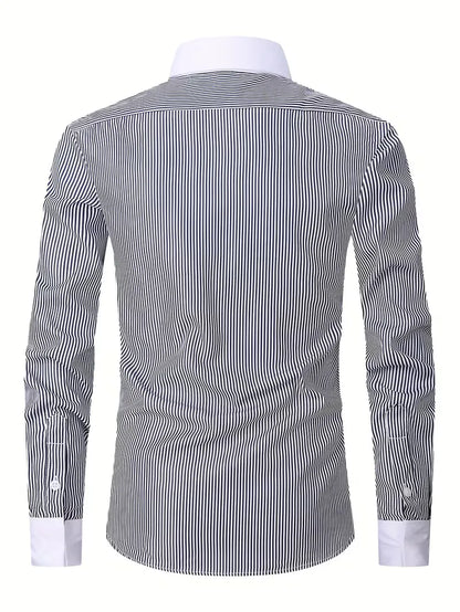 Smart shirt with mandarin collar