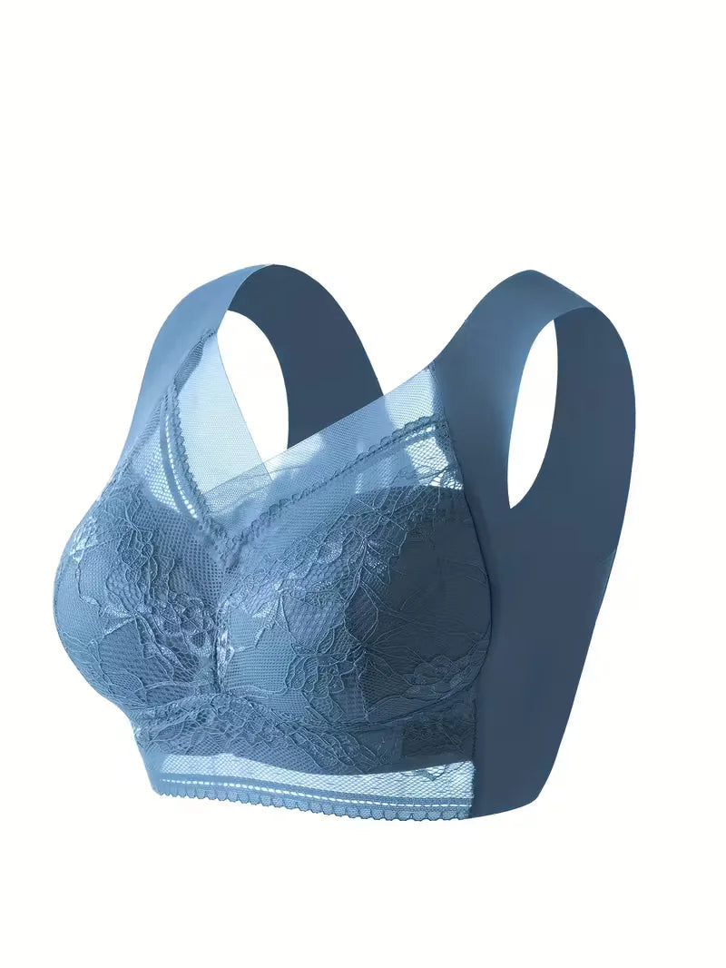 Lace Bra with V-Neck