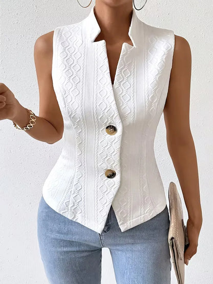 Waistcoat with V-neck and Buttons