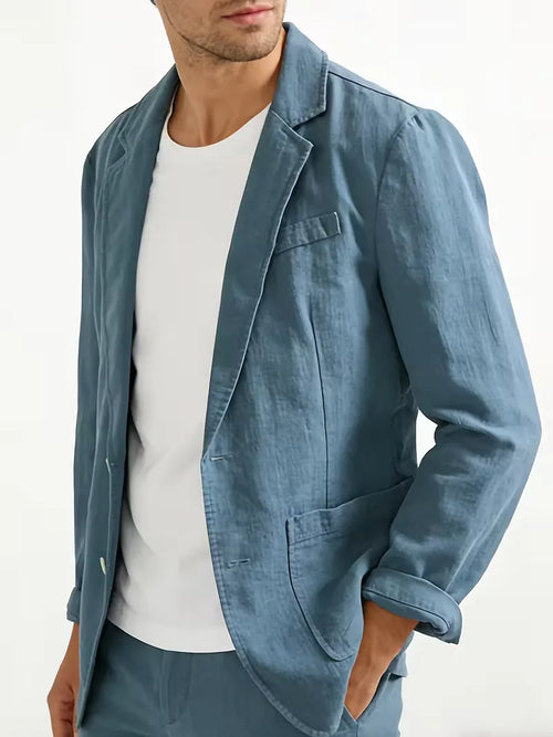 Blazer with Notched Lapel