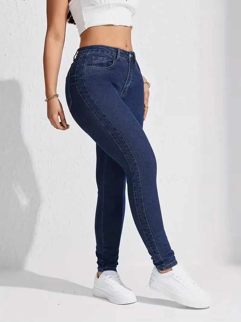 Skinny jeans with high waist