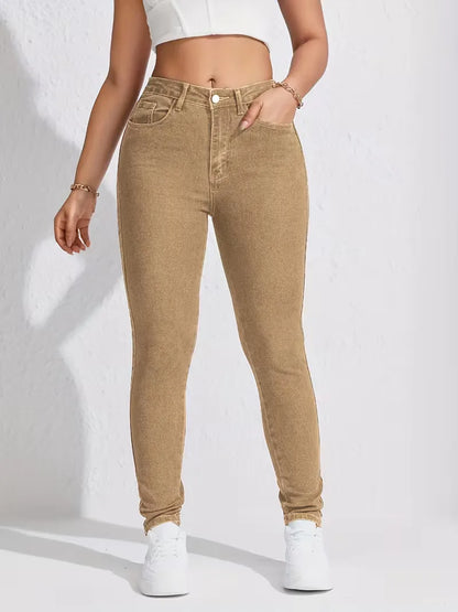 Skinny jeans with high waist