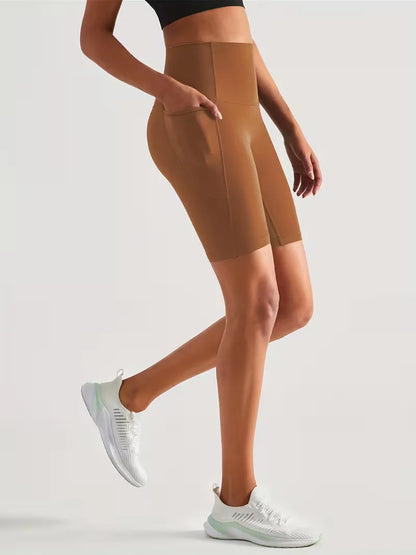 High-Waisted Sports Shorts
