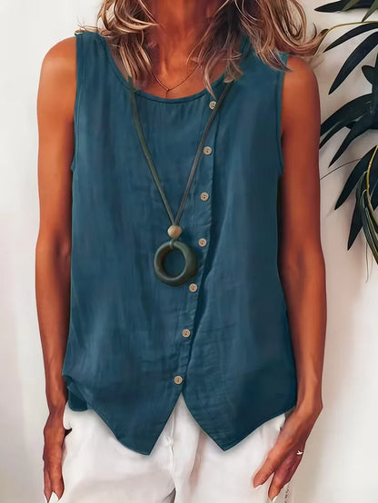 Bohemian ladies' blouse with buttons