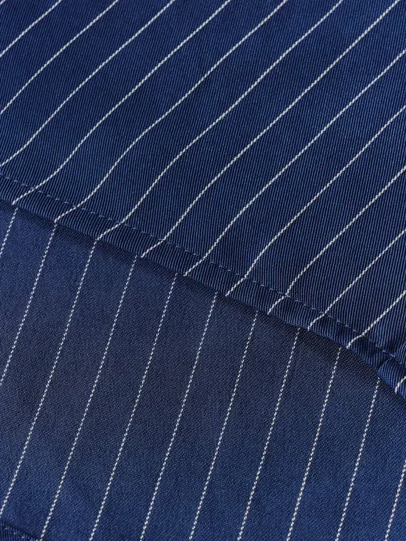 Short Sleeve Shirt with Vertical Stripes