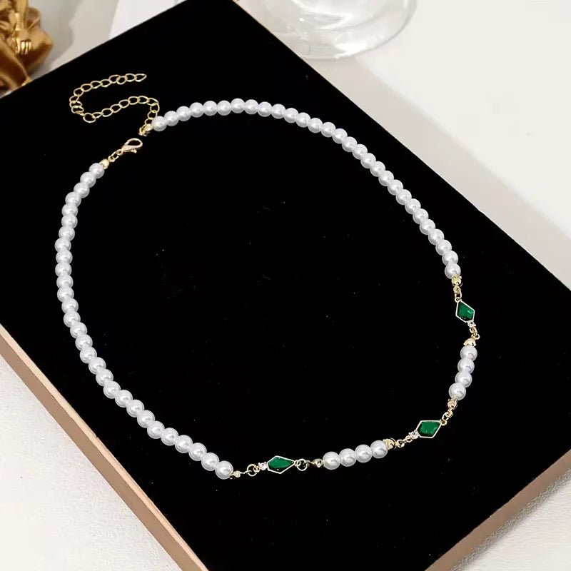 Necklace with Imitation Pearls