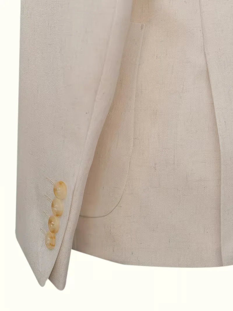 Blazer with V-neck and buttons