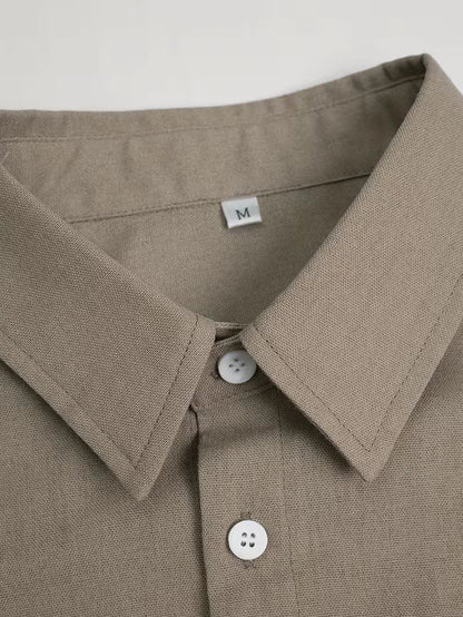 Casual men's shirt with long sleeves