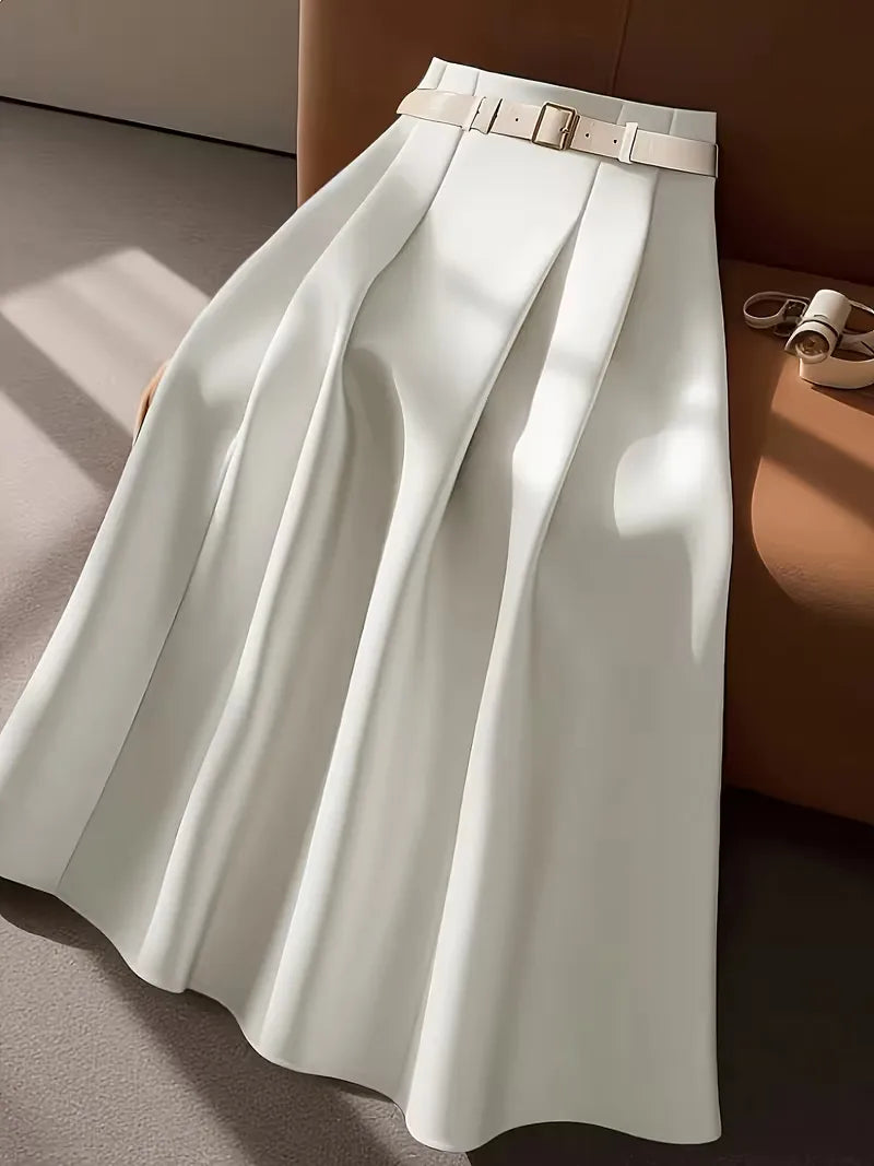 Pleated Skirt with High Waist