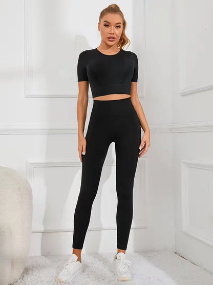 Two-Piece Set with Crop Top