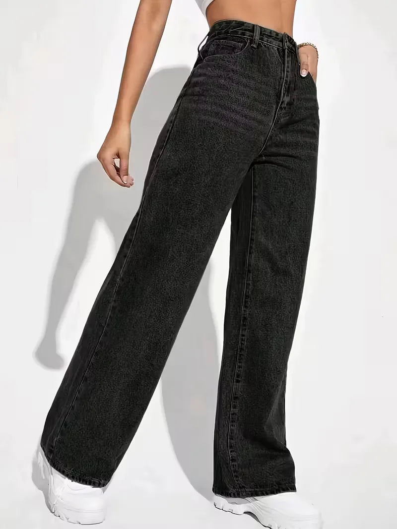 Wide leg trousers with high waist