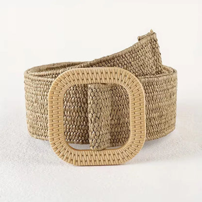 Wide belt with large buckle