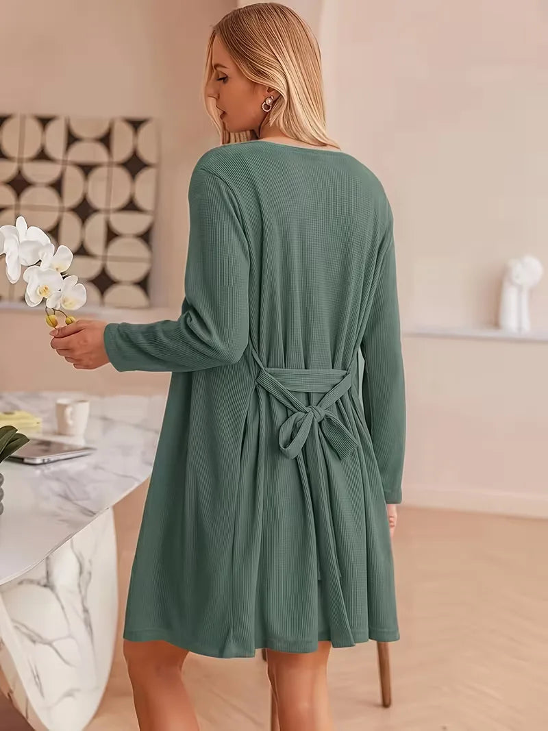 Three-piece set with waffle texture