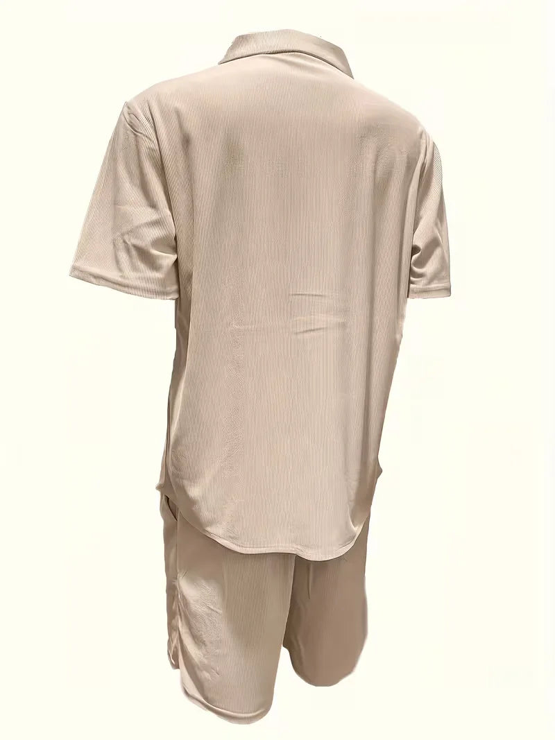 Summer Clothing Set with V-Neck