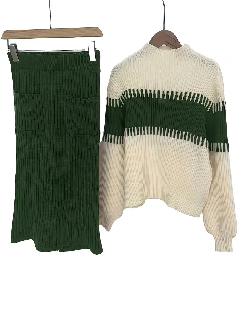 Two-Piece Set with Ribbed Texture